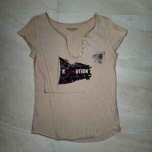 Zadig & Voltaire Skinny Rock Flash Strass Tee Tan color. Sz M